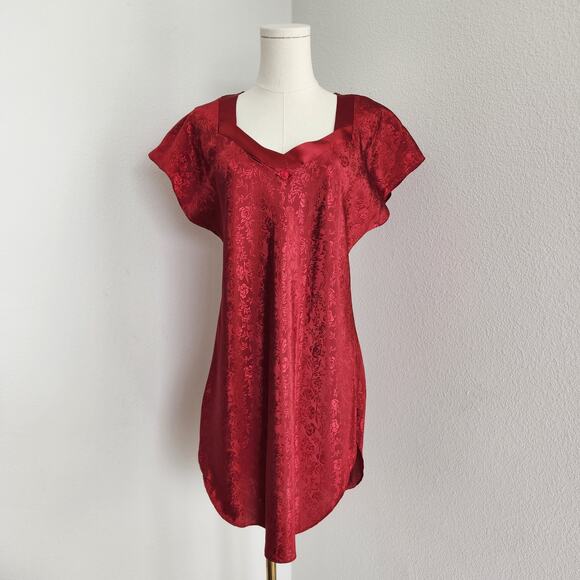 American Vintage Other - Vintage Secret Treasures 90s Red Lingerie Sleep Dress S